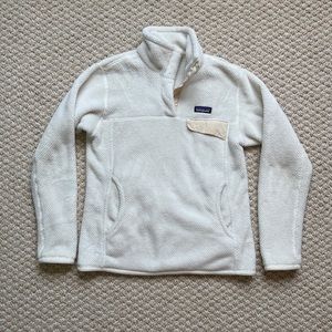 Patagonia Womens Sweater Size Medium Snap-T Retool Pullover White